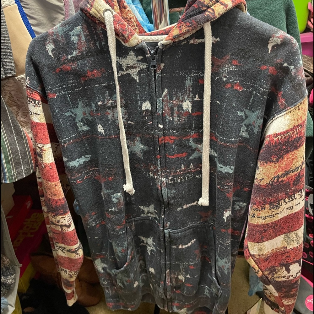 American Flag Zip Up Hoodie